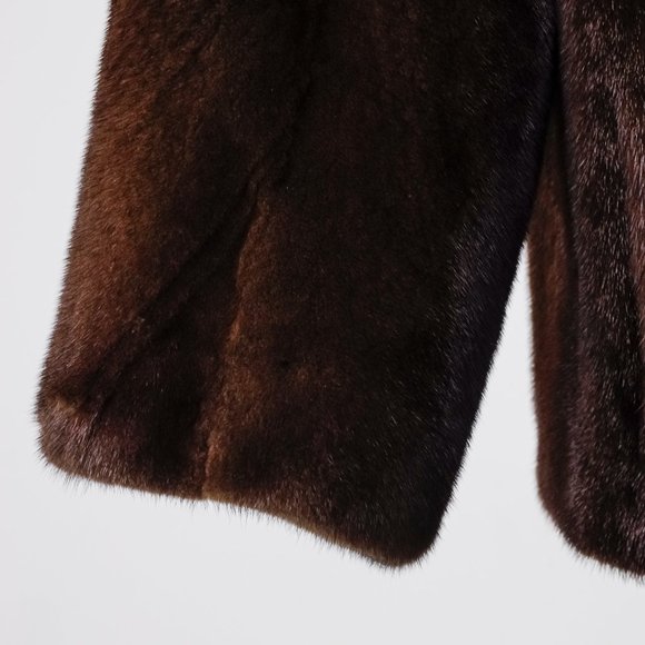 Shawl Collar Mink Fur Jacket - Picture 5 of 7